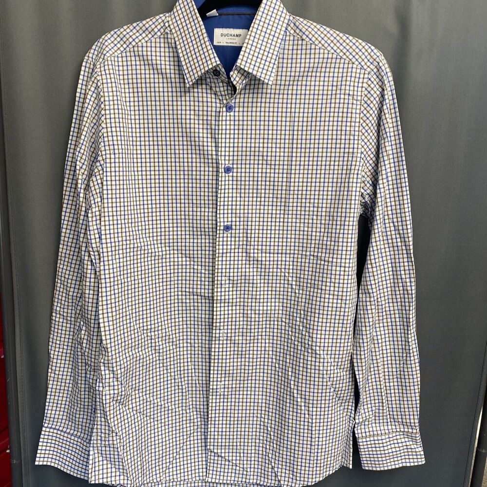 DUCHAMP London Tailored Fit 15/m Men’s Dress Shirt (b35.5)